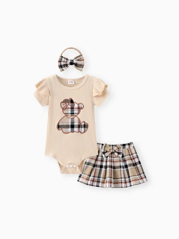 Baby Girl 3pcs Bear Style